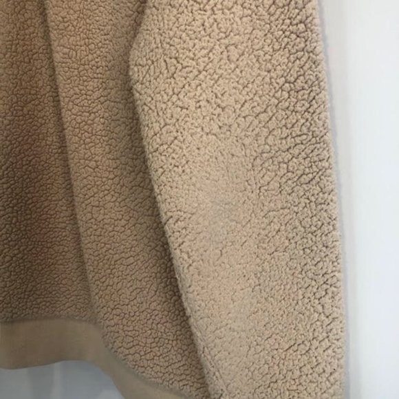 Rumors Original Women’s Tan Neutral tone Soft Teddy Sherpa Pullover Hoodie SZ M - Picture 8 of 12